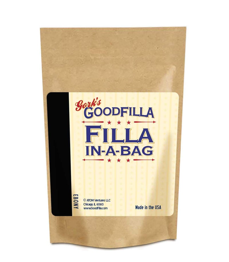 GoodFIlla Ebony, 12 oz, Wood and Grain Filler powder, Stainable, Paintable, Sandable, Versatile | Zero Waste - Image 1